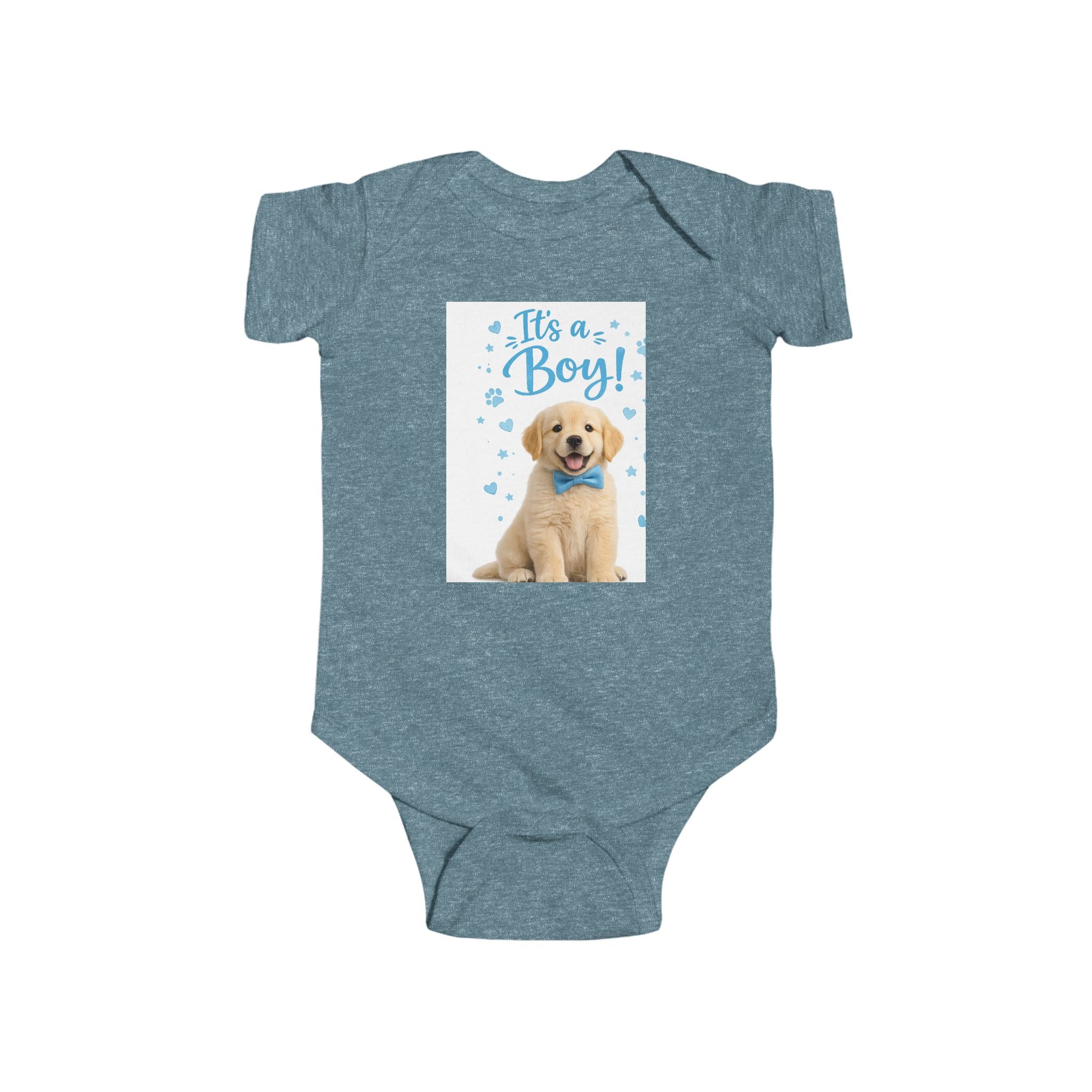 It’s a Boy! Puppy Baby Bodysuit — Newborn Announcement Outfit