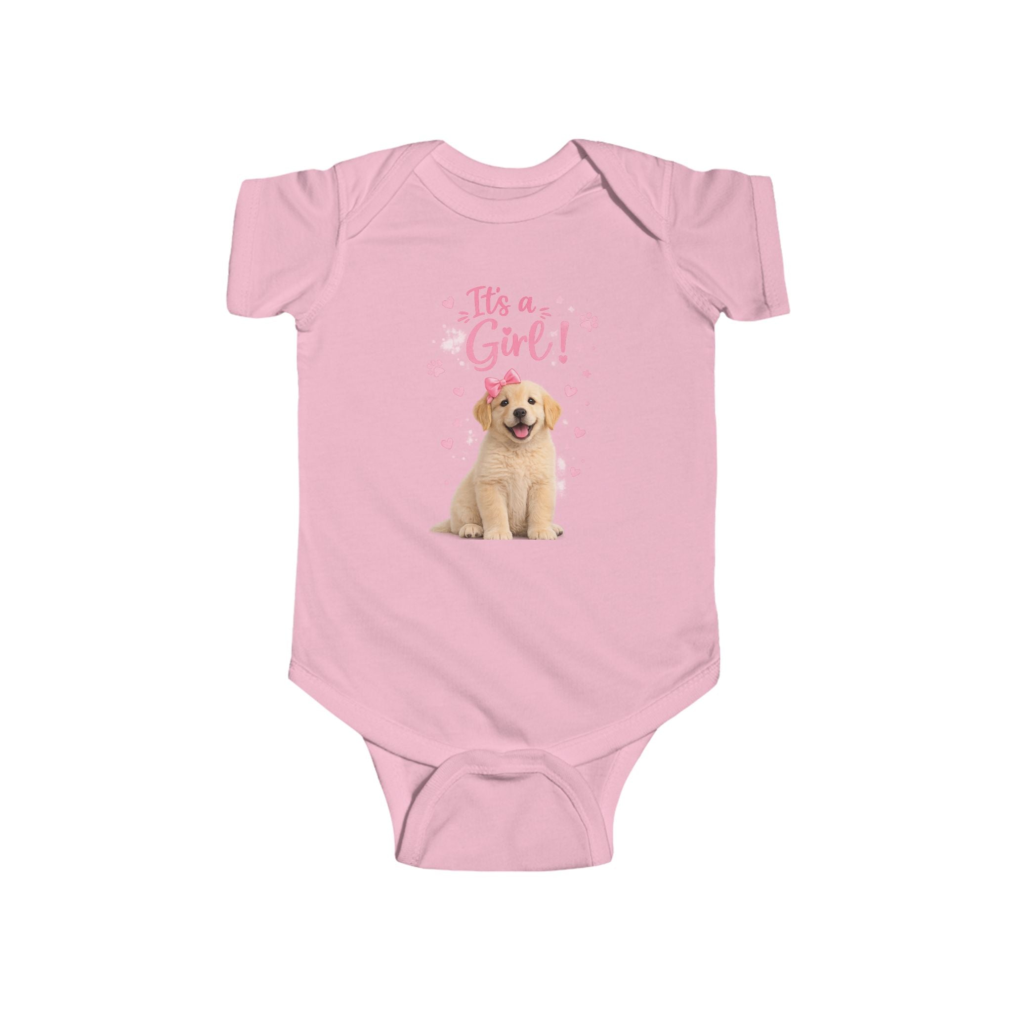 Baby Bodysuit — "It's a Girl!" Puppy Newborn Onesie