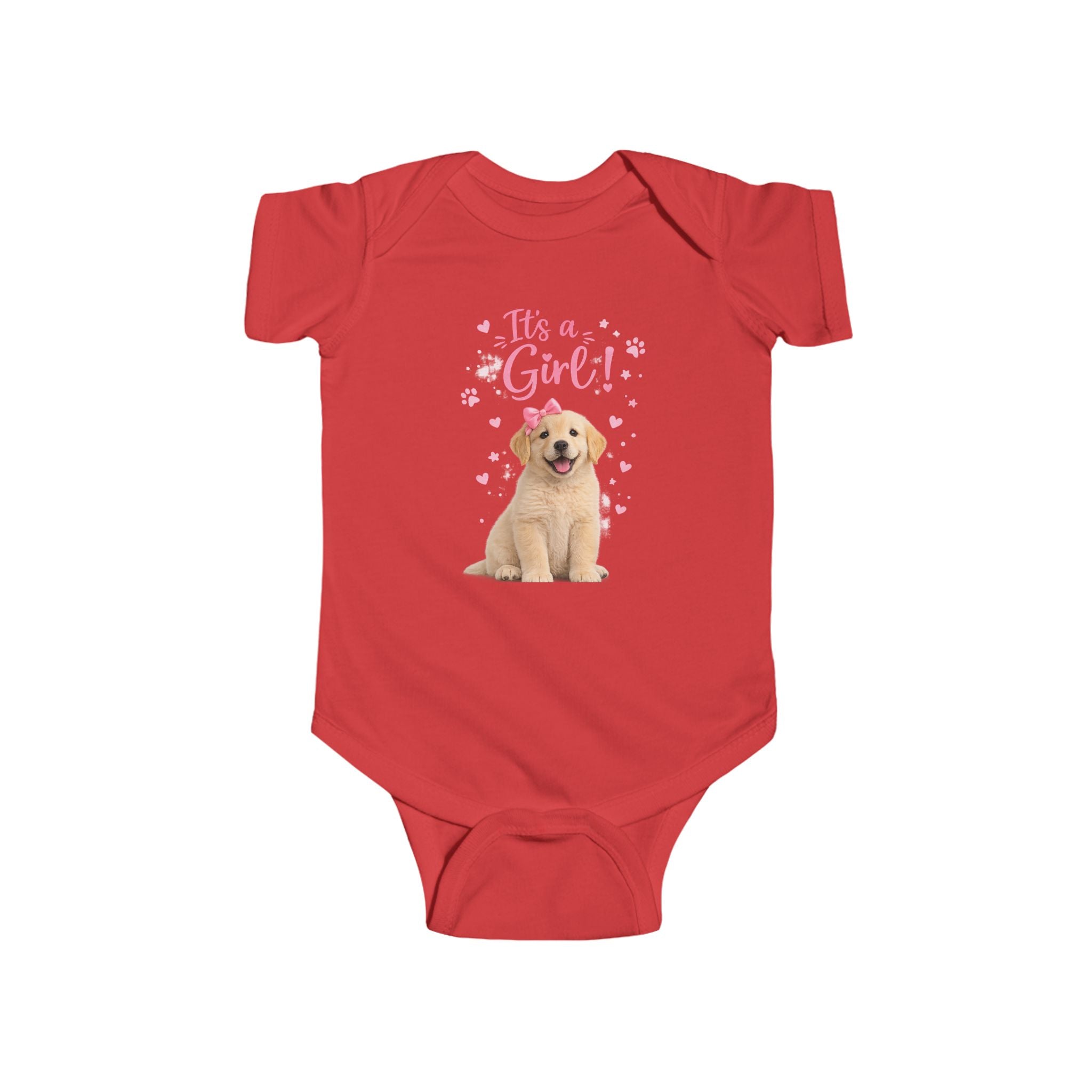 Baby Bodysuit — "It's a Girl!" Puppy Newborn Onesie