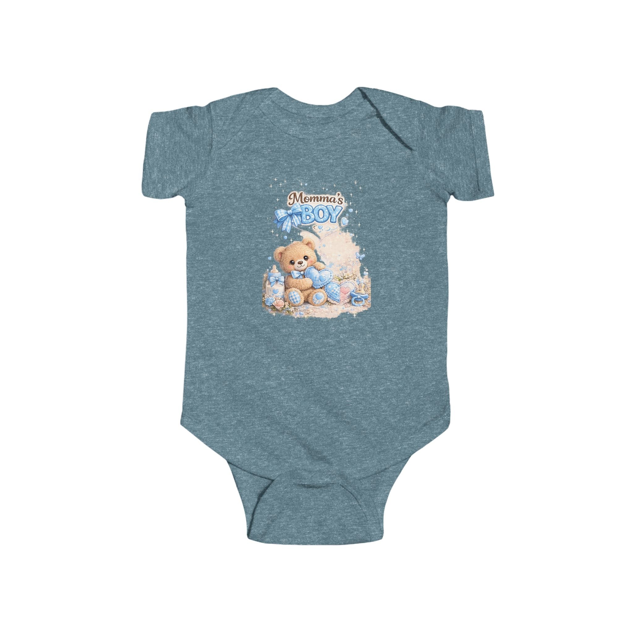 Mama's Boy Teddy Baby Bodysuit – Cute Newborn One-Piece