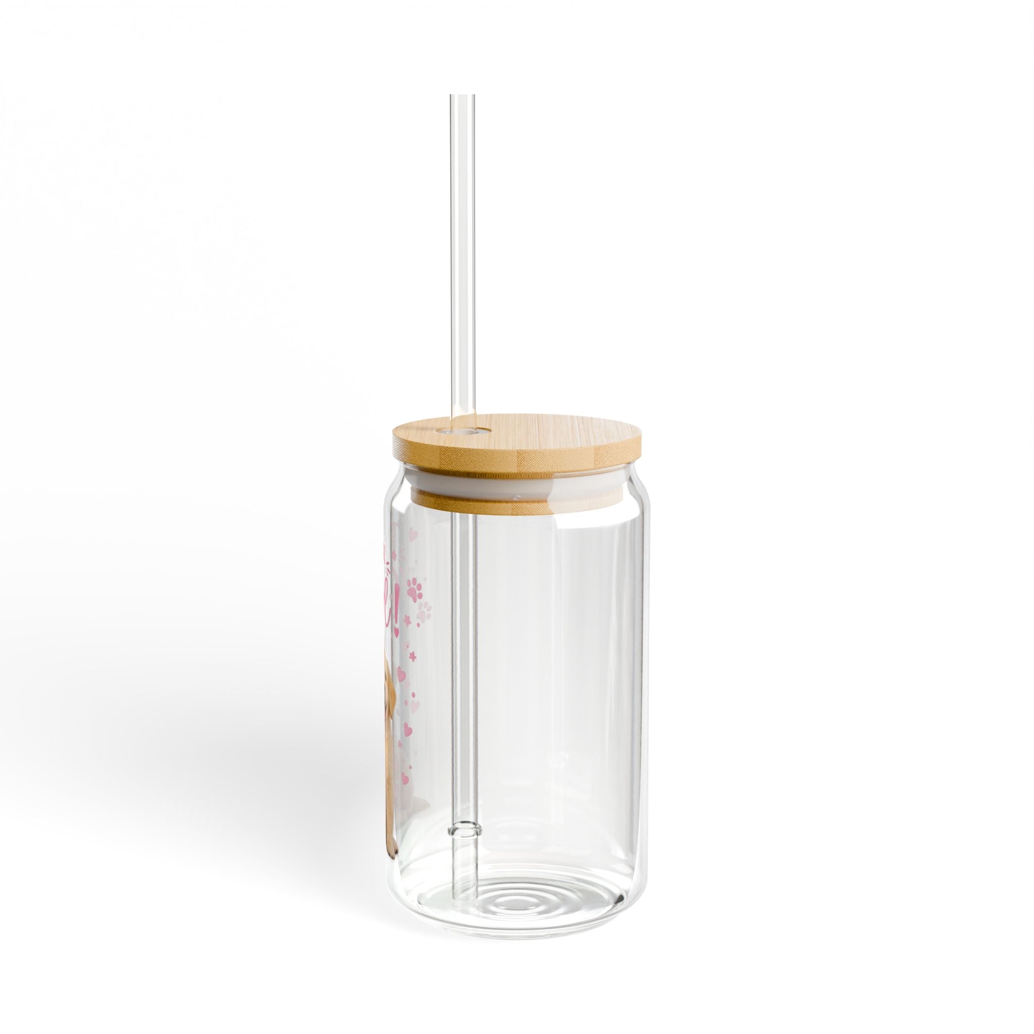 It’s a Girl Puppy Sipper Glass — 16oz Baby Shower Drink Tumbler