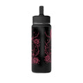 20oz Skull & Rose Water Bottle — Gothic Moon Hydration Bottle
