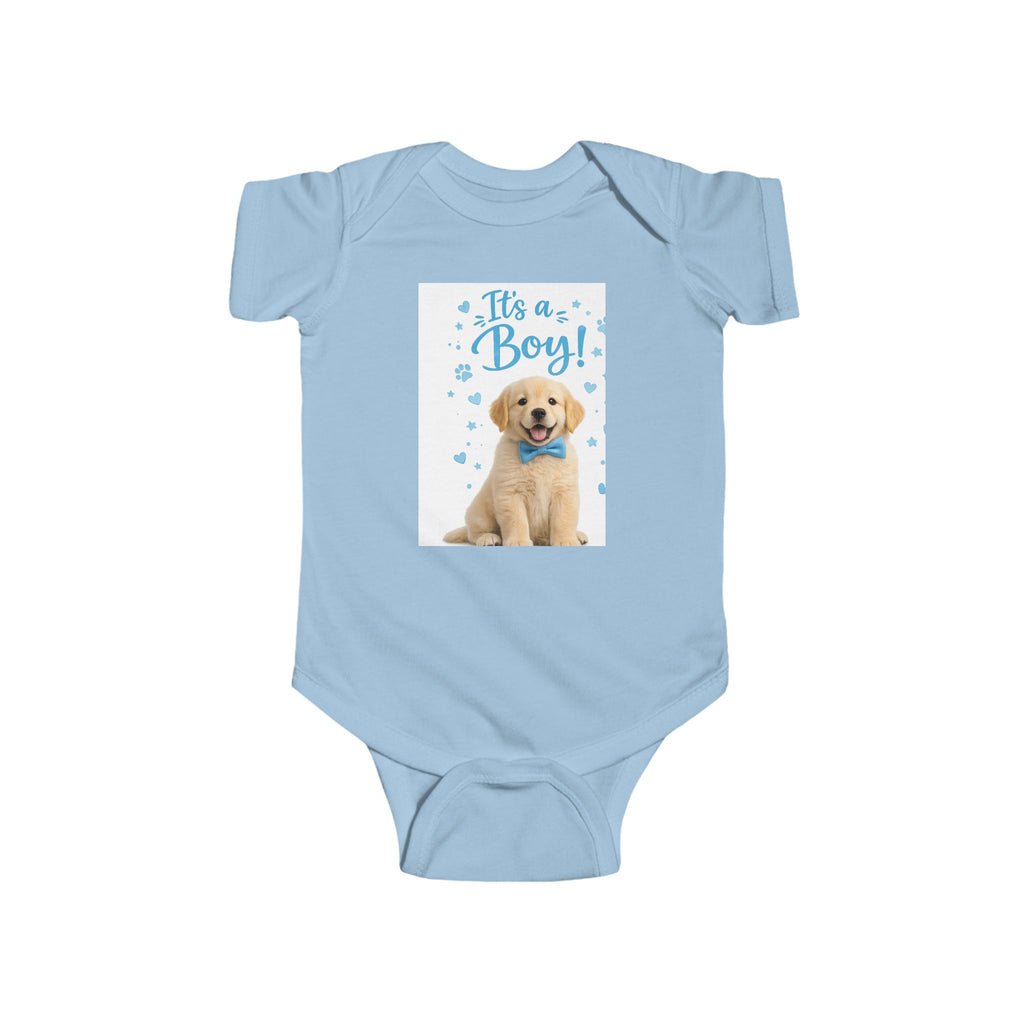 It’s a Boy! Puppy Baby Bodysuit — Newborn Announcement Outfit