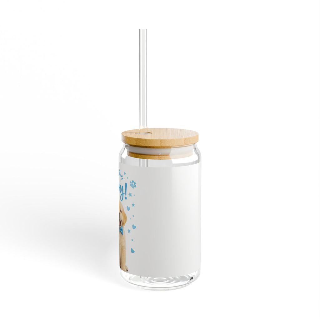 It's a Boy! Puppy 16oz Sipper Glass – Baby Shower Drink Tumbler