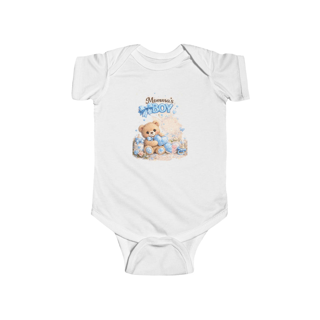 Mama's Boy Teddy Baby Bodysuit – Cute Newborn One-Piece
